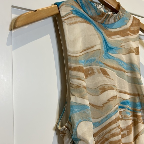 Privy Privately Privileged Ruched Bodycon Multicolour Sleeveless Midi Dress - Picture 13 of 15